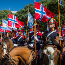 The honour guard carried Norwegian and Argentine flags at the ceremony. Photo: Heiko Junge / NTB scanpix